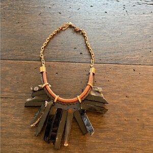 Gold and Black Statement Necklace